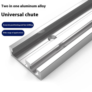 2PCS Aluminum Alloy 2 In 1 Combo Universal T Tracks Miter Miter Slot Rails with with Predrilled Mounting Holes and Accessories