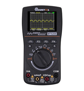 MUSTOOL MT8208 Intelligent Graphical Digital Oscilloscope Multimeter 2 in 1 With 2.4 Inches Color Screen 1MHz Bandwidth 2.5Msps Sampling Rate for DIY and Electronic Test Upgraded from MT8206