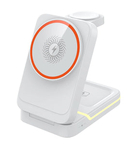 Z-33 15W 3-in-1 Wireless Charger Fast Wireless Charging Station for Smart Phones for iPhone 16 16 Pro 15 14 13 Pro Max for Huawei Mate XT for Xiaomi 15pro for iPhone Apple Watch for Airpods Pro