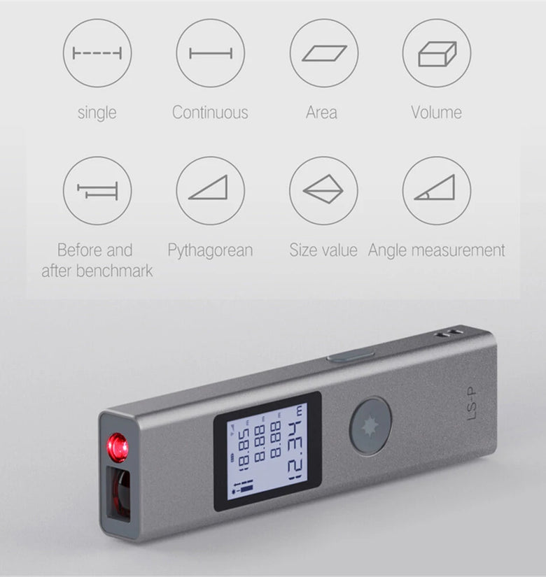 ATuMan LS-P 40m Laser Rangefinder Micro usb port Mini Distance Meter Measuring Tools Portable Rechargeable Digital Laser Meter