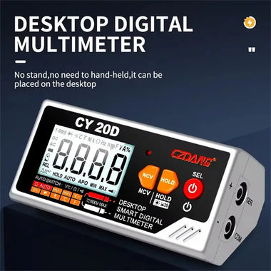 CZDANG High-Precision Digital Multimeter USB Rechargeable Large LCD Display Accurate Measurements Ideal for Electrical Troubleshooting and Maintenance