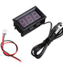 3Pcs 0.56 Inch Mini Digital LCD Indoor Convenient Temperature Sensor Meter Monitor Thermometer with 1M Cable -50-120 DC 5-12V