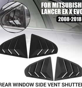 Rear Window Side Vent Shutter Louver Cover Trim For Mitsubishi Lancer EX X EVO 2008-2018