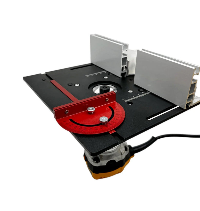 Aluminum Alloy X8 Router Table Insert Plate Woodworking Milling Flip Board Miter Gauge Trimming Engraving Machine
