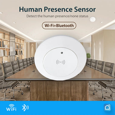 NEO Tuya WiFi 24G MmWave Radar Smart Human Presence Sensor with Illumination Detector Support Wired Light Switch 95-250V