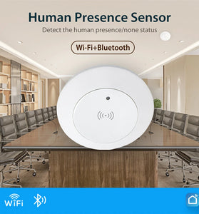 NEO Tuya WiFi 24G MmWave Radar Smart Human Presence Sensor with Illumination Detector Support Wired Light Switch 95-250V
