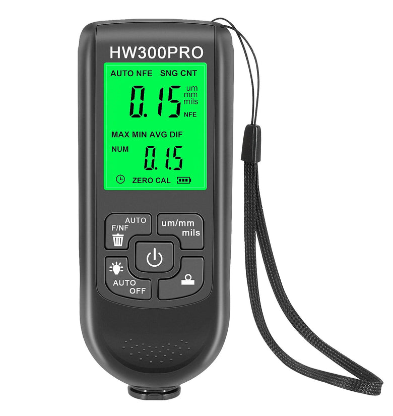 HW-300PRO Coation Thickness Gauge 0-2000UM Car Paint Film Thickness Tester Car Coating Measuring Tools Automotive Paint Meter