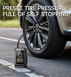 Buwei XM01 Portable Wireless Air Pump Digital Display USB Charging Emergency LED Light for Car Bike Tire Inflation Pressure Measurement