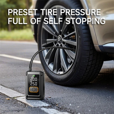 Buwei XM01 Portable Wireless Air Pump Digital Display USB Charging Emergency LED Light for Car Bike Tire Inflation Pressure Measurement