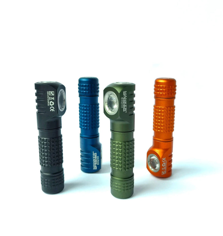 Manker E02 III 560 Lumen EDC Pocket Flashlight LED Torch Light 10440/AAA Battery Power Flashlight Mood Light with Magnetic Tail