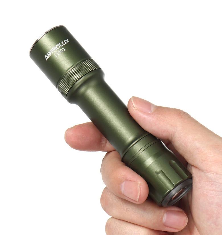Astrolux ED01 175 Floodlight Flashlight With 18650 Battery 1287LM 451M Long Range RGB AUX Light Design TYPE-C Fast Charging Power by 18650/ 18350 Battery LED Light EDC Torch with Two-way Clip