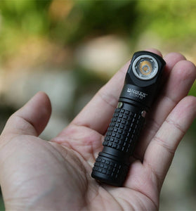 Manker E03H III 1200LM Magnetic Tail EDC LED Flashlight Built in 14500 Battery Rechargeable Portable Mini Torch, with White/Red/Green Filters Clip L-shape Pocket Light