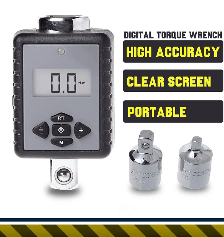 Digital Torque Wrench Adapter 10-200Nm Electronic Torque Converter with Digital Display for Motorcycles / Engine Maintenance / Versatile DIY Use