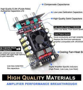 T220HS bluetooth 5.2 Amplifier Board 220W+220W Stereo Channel HiFi Amplifier TPA3251 Audio Module