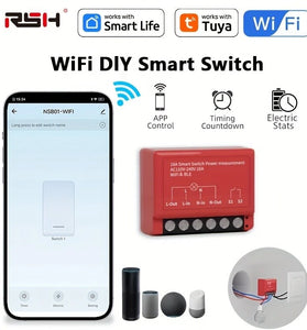 Tuya WiFi bluetooth Smart Breaker with Power Measurement for Smart Life APP Remote Control Current Protector for Google Alexa