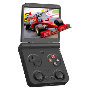 Miyoo Flip V2 64G 4500+ Games Handheld Flip Game Console 3.5 Inch IPS Screen Dual Analog Sticks 2.4G/5G WiFi 3000mAh Battery 20+ Emulators Support HD Projection Video Player Console