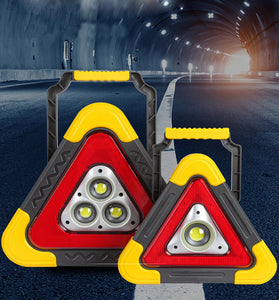 LED Triangle Warning Sign Night Light Warning Lamp Work Light Solar Powered Triangle Warning Sign Lamp With 4  Light Modes