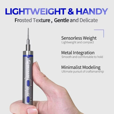 X-Drive Electric Precision Screwdriver Set 24-in-1 Magnetic Screw Bits Rechargeable Lithium Battery Compact Aluminum Alloy Design Mobile Phone Electronics Repair Tool