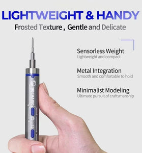 X-Drive Electric Precision Screwdriver Set 24-in-1 Magnetic Screw Bits Rechargeable Lithium Battery Compact Aluminum Alloy Design Mobile Phone Electronics Repair Tool