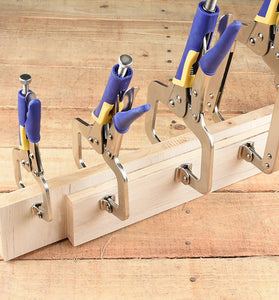 Heavy Duty C Clamp Locking Pliers Metal Face Clamp with Large Flat Swivel Pads 6 Inch 9 Inch 11 Inch 14 Inch 18 Inch for Woodworking, Carpentry / Cabinetry / Welding and Repair