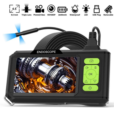 4.3'' IPS Screen Industrial Endoscope Camera Video USB HD 1080P Single / Dual / Triple 5.5mm / 7.9mm Lens HD1920P 5.0MP Autofocus Lens Record Video Auto Repair Plumbing Maintenance Appliance Car Inspection Borescope