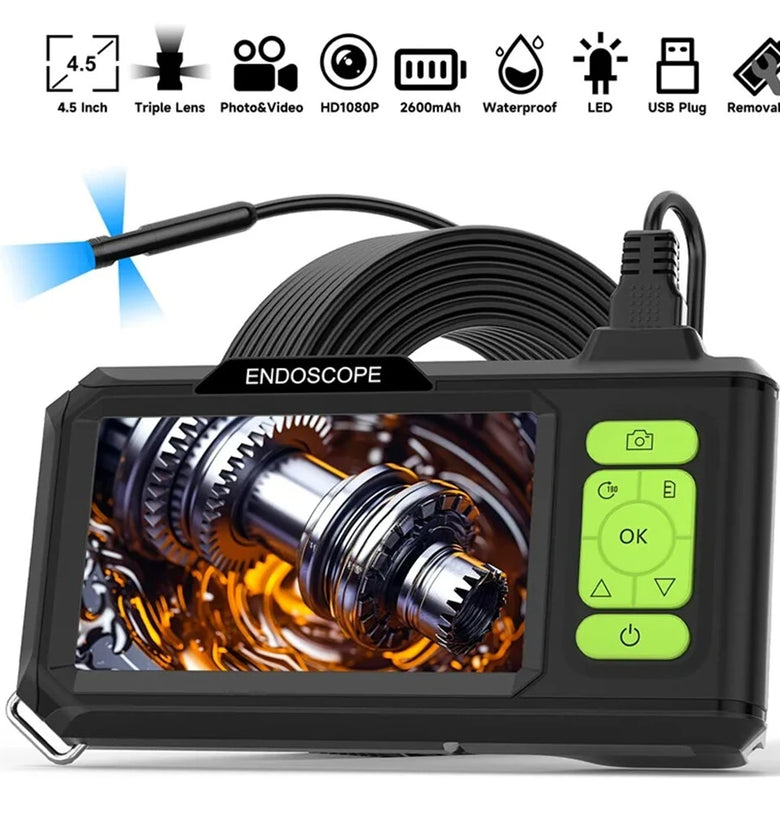 4.3'' IPS Screen Industrial Endoscope Camera Video USB HD 1080P Single / Dual / Triple 5.5mm / 7.9mm Lens HD1920P 5.0MP Autofocus Lens Record Video Auto Repair Plumbing Maintenance Appliance Car Inspection Borescope