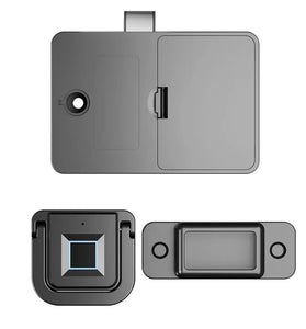 F007 Smart Fingerprint Drawer Lock Cabinet Lock Fingerprint Recognition 20 Prints Type C Emergency Power Anti Pry Zinc Alloy for Home Office