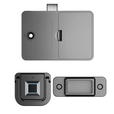 F007 Smart Fingerprint Drawer Lock Cabinet Lock Fingerprint Recognition 20 Prints Type C Emergency Power Anti Pry Zinc Alloy for Home Office