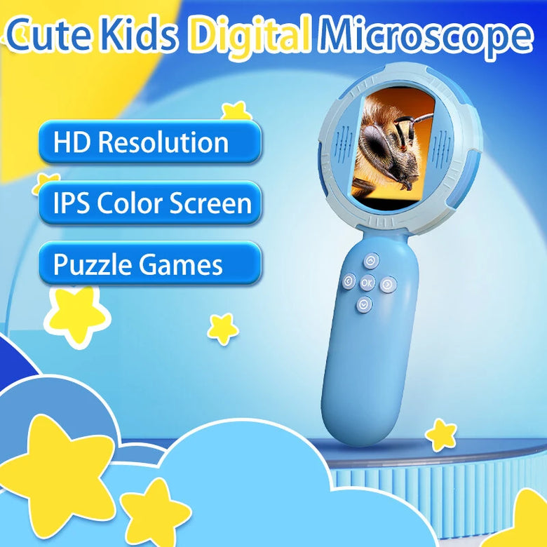 HM020C Handheld Digital Microscope HD IPS 2.0 Screen 8 LED Adjustable Lights Type-C Interface Automatic White Balance and Exposure Multilingual Support