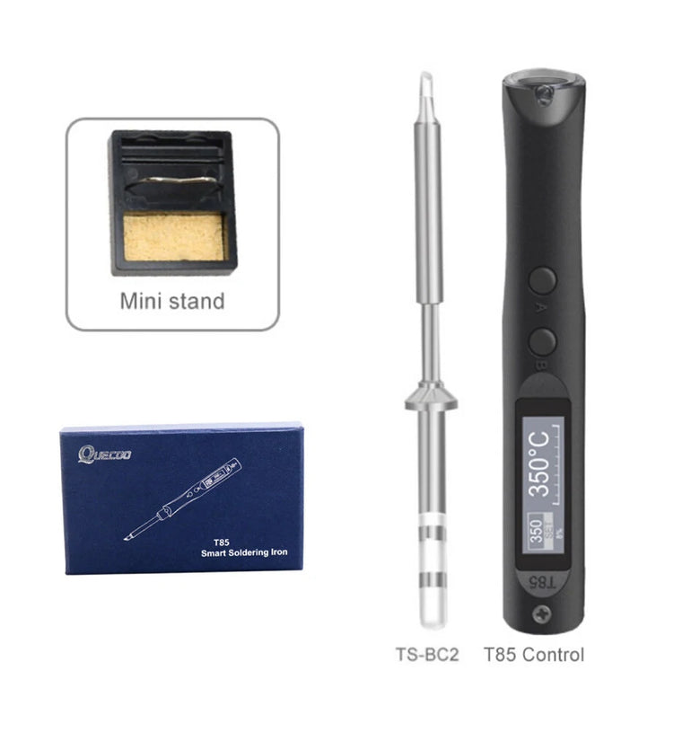 T85 Smart Soldering Iron PD9-20V DC12-24V 96W Fast Heating OLED Display Type-C Interface Best for Electronics DIY
