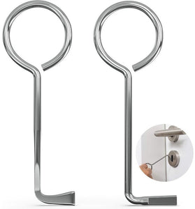 Universal Polished Metal Door Lock Picks Set 2pcs Touch Remote Control High-Quality Locksmith Tools Lock Picking Set