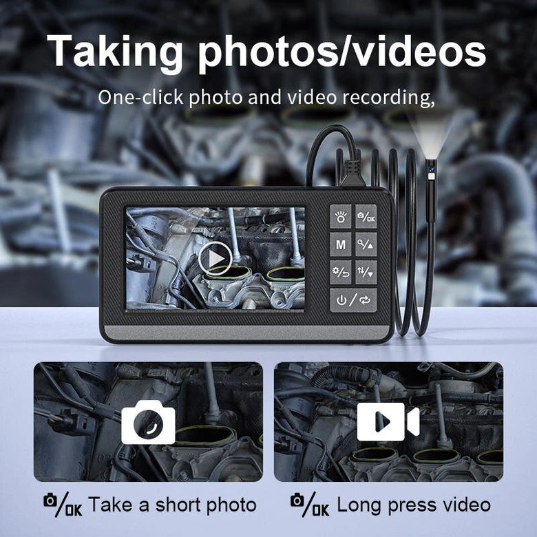 4.3inch IPS Screen 1080P HD Car Repair Endoscope Industrial Endoscope Camera Portable Borescope Pipe Inspection Camera