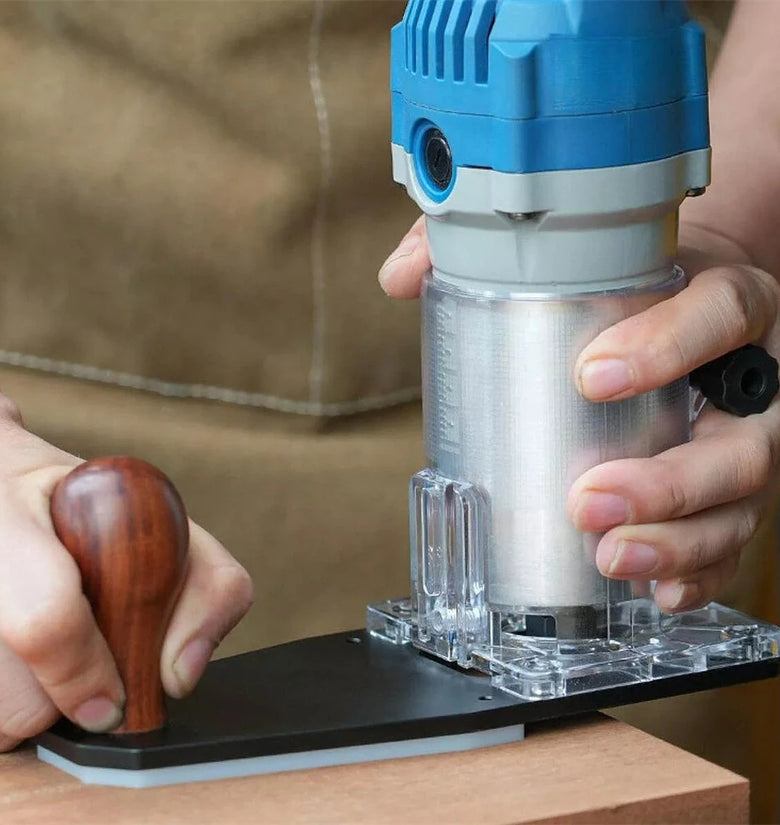 Aluminum Alloy Edge Trimmer With Adjustable Fence 65Mm Wood Handle Perfect For Arc R Corner Chamfering and Slotting Industrial Woodworking Tool