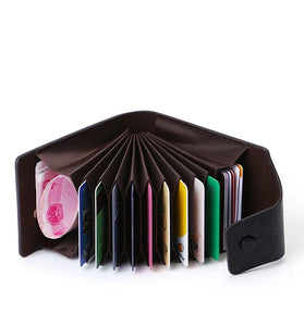 Men Genuine Leather Credit Card Holder Wallet Men Multi Card Slot ID Credit Case Card Case Money Bag Coin Purse Pocket Bag