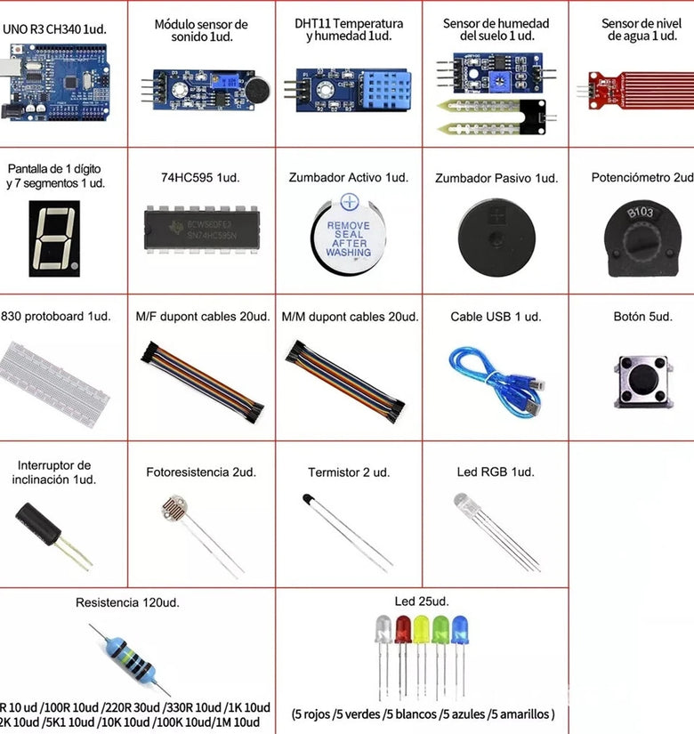 Basic Motherboard Kit for arduino R3 Component Packs Starter Electronic Components Robot Kit 830 Hole Breadboard