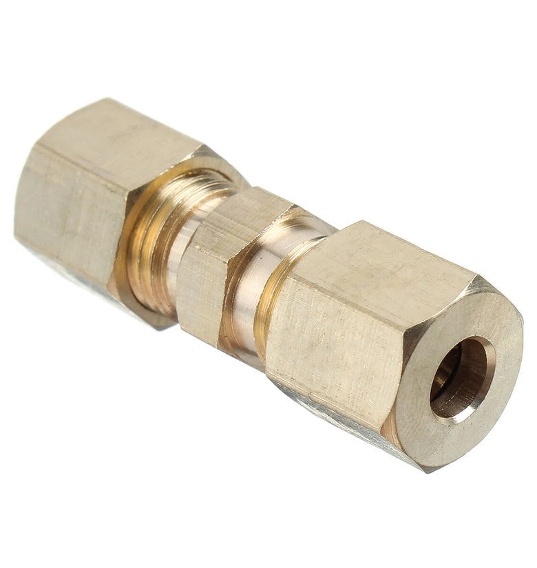 3/16 Inch OD Brass Compression Pipe fitting Connector Union Straight