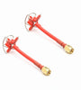 2x Realacc 5.8Ghz 5dbi 50w RHCP 4 Leaf FPV Antenna SMA/RP-SMA Red for RC Drone