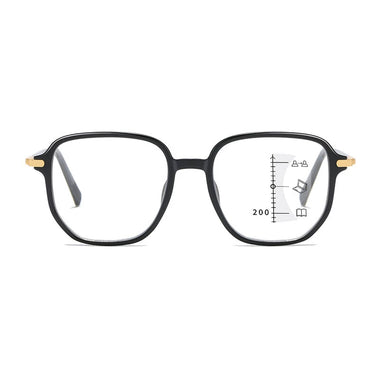 Stylish Progressive Multifocal Reading Glasses Anti-Blue Light Computer Eyewear Fashion Frame Readers for Near Far Vision
