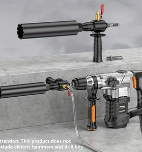 SDS-Plus Square Electric Hammer Adapter M22 Thread Water Injection System Steel Construction for Drilling and Hammering Tools Anti Slip Handle Easy Installation Dust Control Drill Accessories