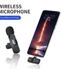 Wireless Lapel Microphone Compatible with iOS Android Smartphones Cordless Omnidirectional Condenser Mic for Interviews Videos Podcasts Vlogs