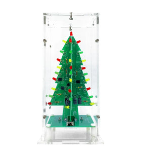 Tri-color/Colorful Straight-leaf Christmas Tree Standard/Music Version DIY Electronic Kits