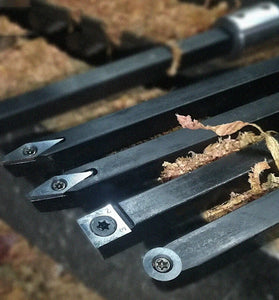 GANWEI Carbide Wood Lathe Truning Tools Wood Chisel Diamond Shape Round and Square Turning Tool Grip Handle