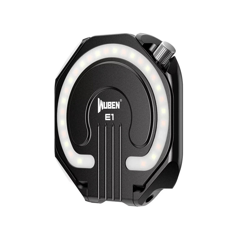 WUBEN E1 300 Lumens LED Photography Selfie Light for Phone Outdoor Camping 3 Light Modes Rechargeable Magnetic Portable Ring Fill Light EDC Mini Keychain Flashlight