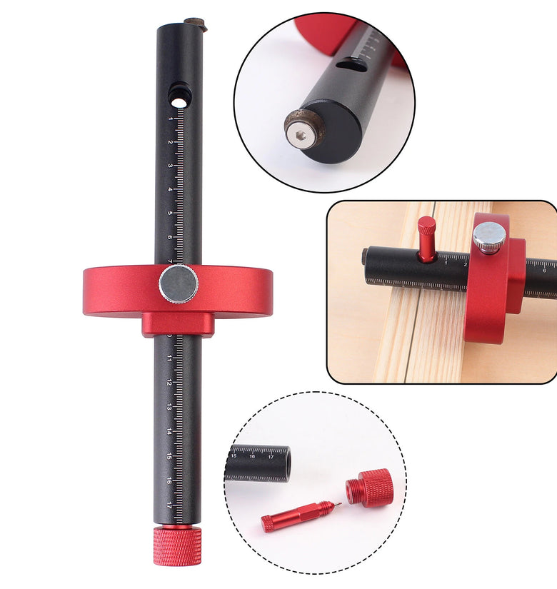 Wheel Marking Gauge Aluminum Alloy Scribe Tool Parallel Line Drawing Mortise Scribing for Woodworking Projects