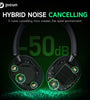 Picun F6 Wireless bluetooth Headset ANC Headphone -50dB Active Noise Cancelling 45mm Dynamic Drivers 120H Playtime Low Gaming Latency AUX Wired Headphones with Mic