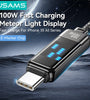 USAMS SJ744 100W Type-C to Type-C Meteor Light Display Cable Fast Charging Data Transmission Tinned Copper Core Line 1.2M Long for iPhone 16 Pro 15 Pro Max for Huawei Mate XT for Xiaomi MIX Fold4 for Samsung Galaxy Z Flip6