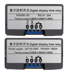 DC12V / AC110V-220V Digital Display Time Relay Automation Delay Timer Control Switch Relay Module