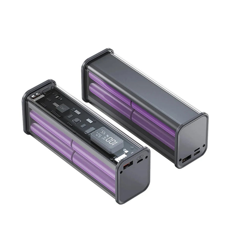 8*18650 PD22.5W DIY Professional Battery Charger Case Fast Charging Case for Dual USB+PD Port Battery Charging Power Bank Box