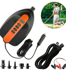 16PSI Electric Air Pump High Pressure Outdoor Paddle Board Pump for SUP Kayak Air Beds 12V Digital Inflatable Pump