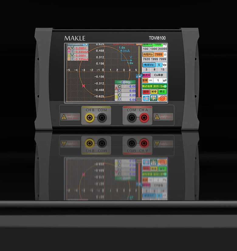 MAKLE TDVI8100 Intelligent Dual-Channel VI Curve Tester LCR Meter Quick Fault Diagnosis 5-21000Hz with Power Adapter